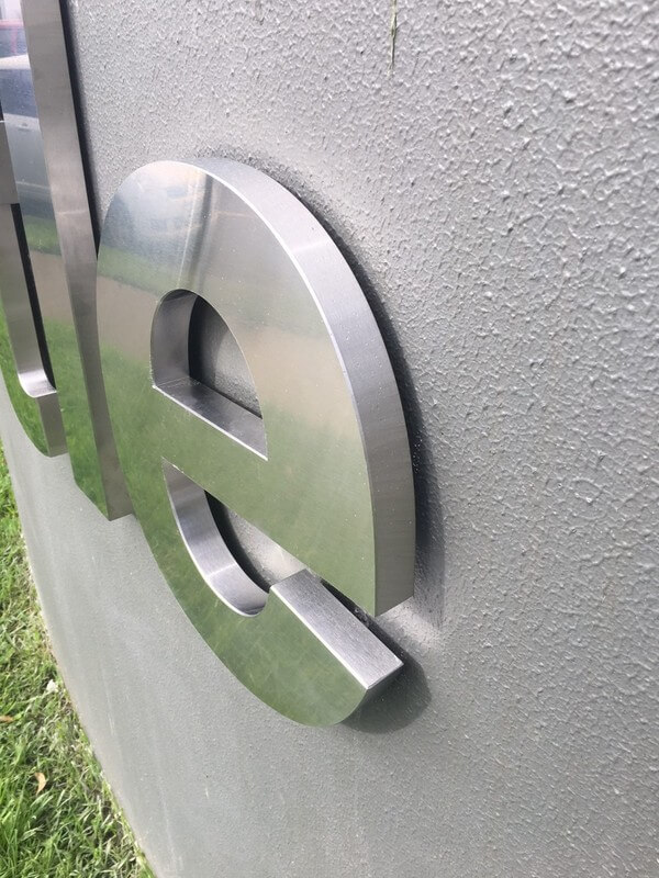 stainless steel lettering
