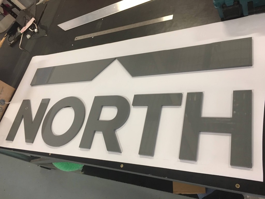 lasercut office signs painted finish